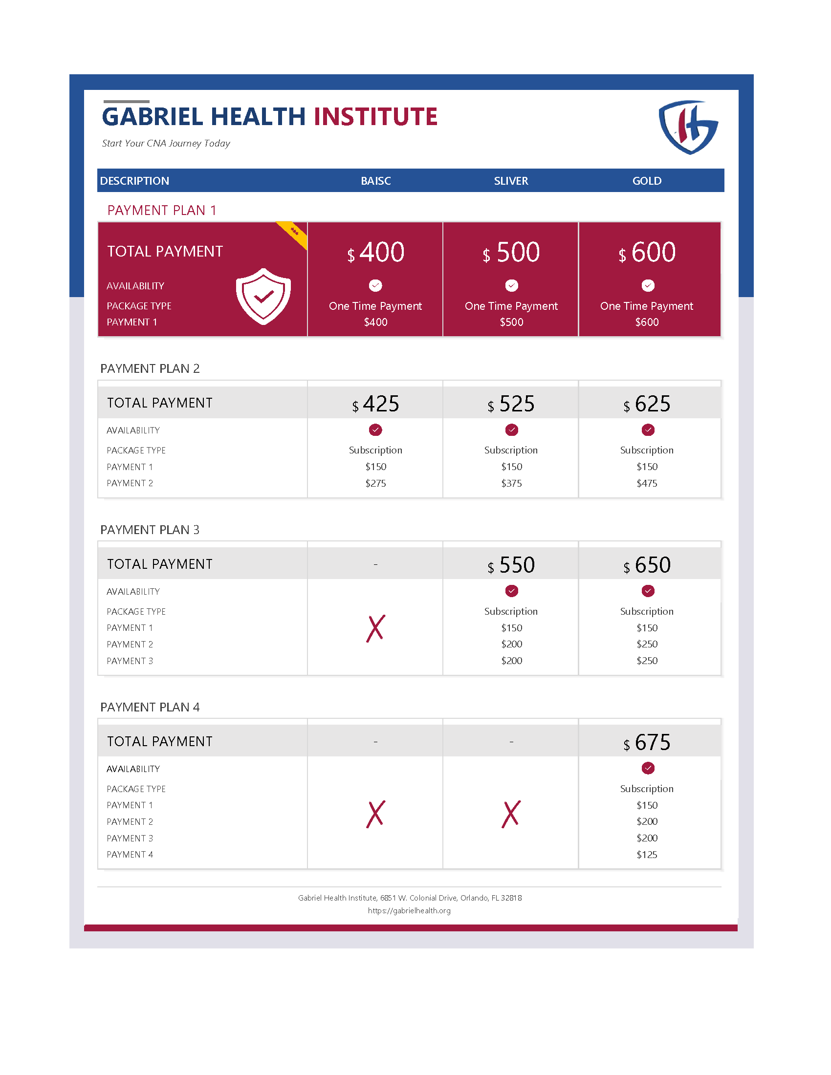 PRICING PLAN